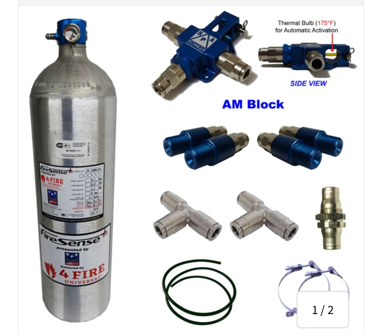 Motorhome and RV Engine Compartment or Nascar Style Generator Box FireAde/4FIRE Fully Automatic 10 lb Fire Suppression System