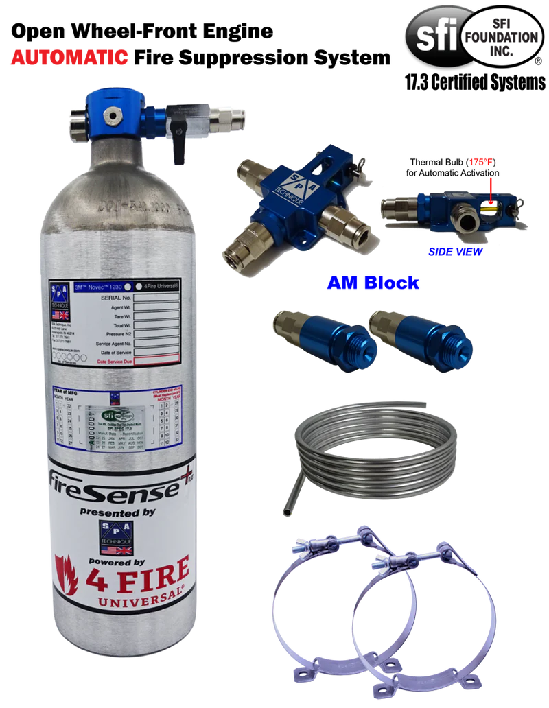 Sprint Car SFI17.3 5lb Fire Sense+ with 4Fire Universal AUTOMATIC System (World of Outlaw Sprint Car Series)