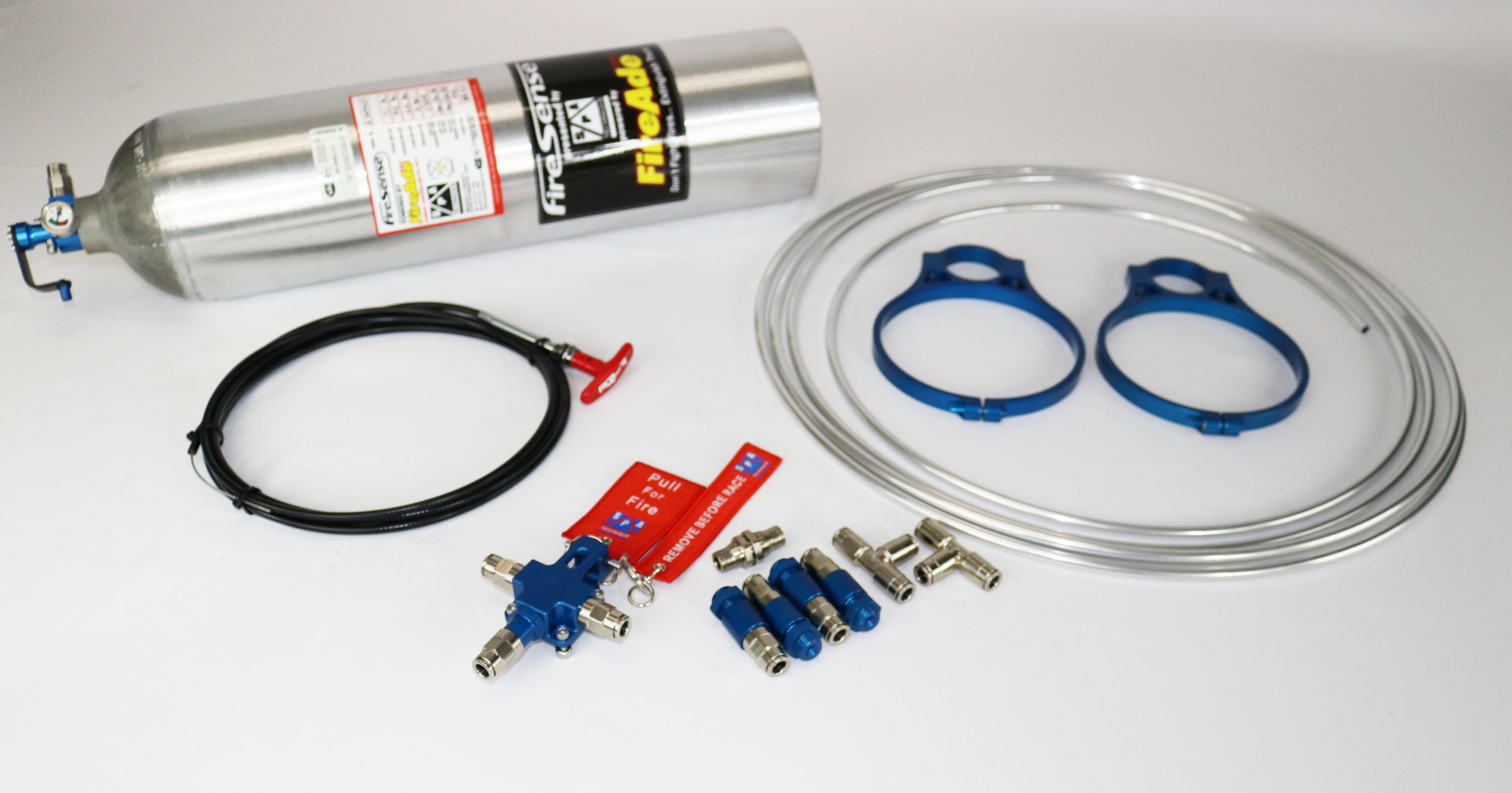 10lb. FireAde2000® FireSense System with Automatic/Manual (AutoSense Thermal Technology) SFI 17.1 Cert with Billet Brackets