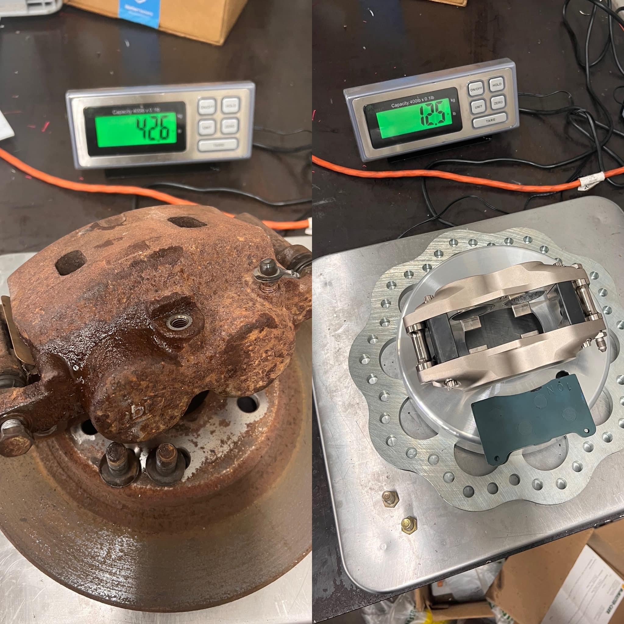 1999-18 Silverado 6x5.5 lug pattern Medium Duty 4 piston Drag Racing Front Brake Kit (Reusing Factory Hubs) 001-0290-1