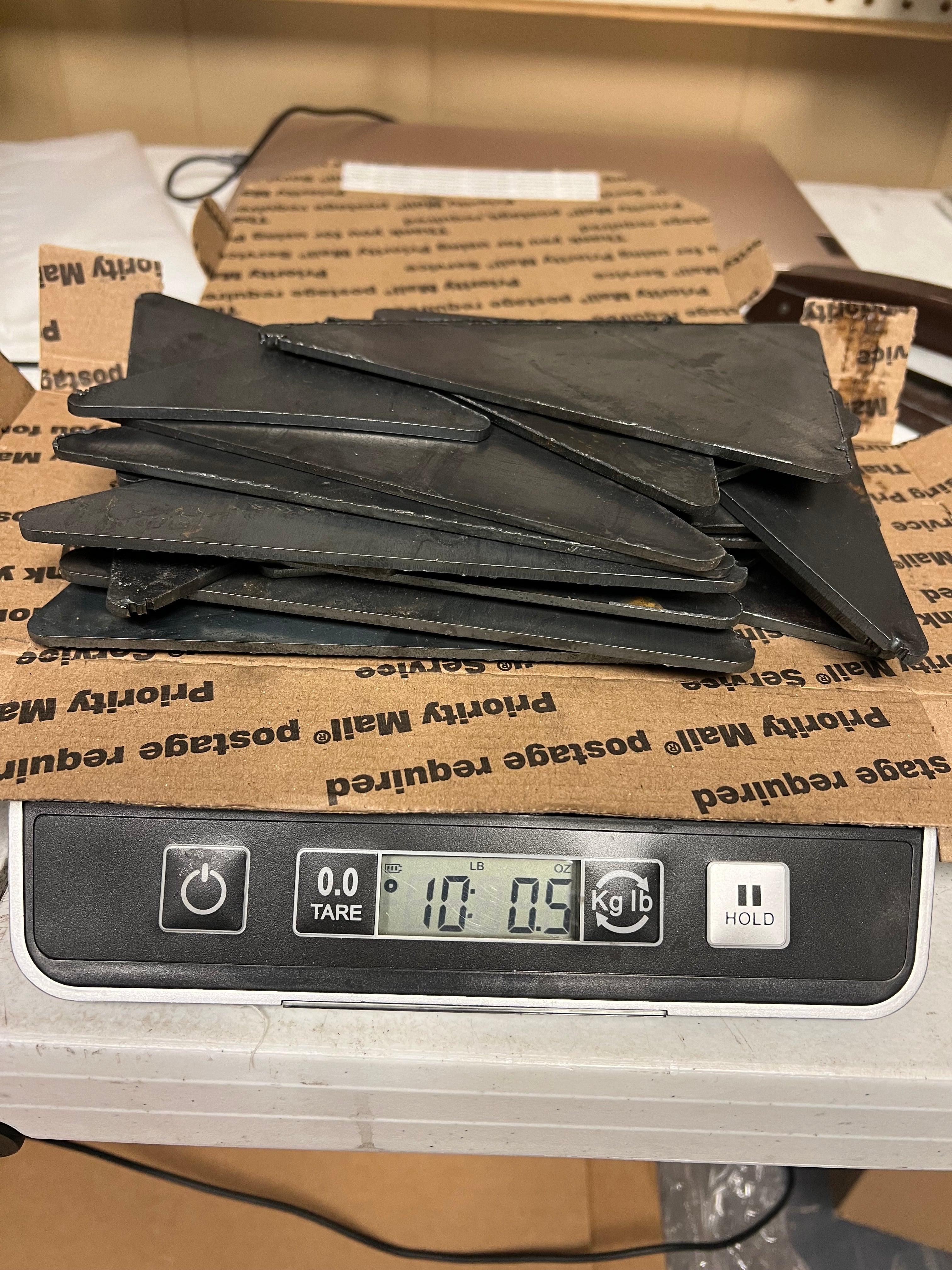 Welding Practice or Gusset Kit 11 ga/.120"Thickness Mild Steel Random Size Triangles "IF IT FITS IT SHIPS" Small Flat Rate Priority for $8.80