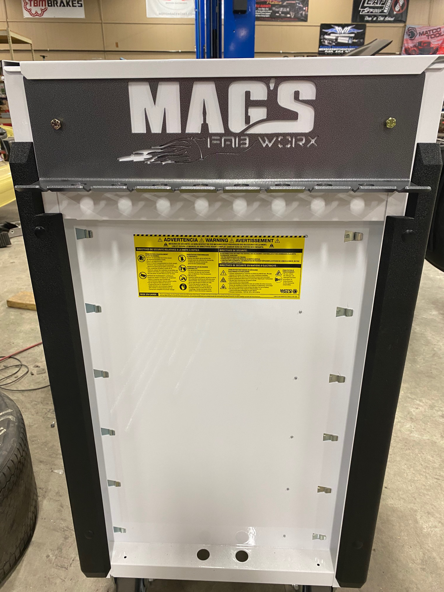 MAG'S FAB WORX MULTI TOOL RACK FOR MATCO and SNAP-ON BOXES