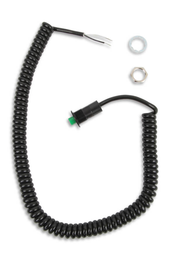 MOMENTARY SWITCH - GREEN BUTTON Spiral Cord