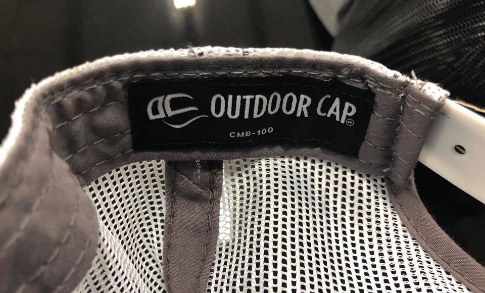 Outdoor Hat Black with Gray Mesh and Red Stitching "Run Your Welder Not Your Mouth"