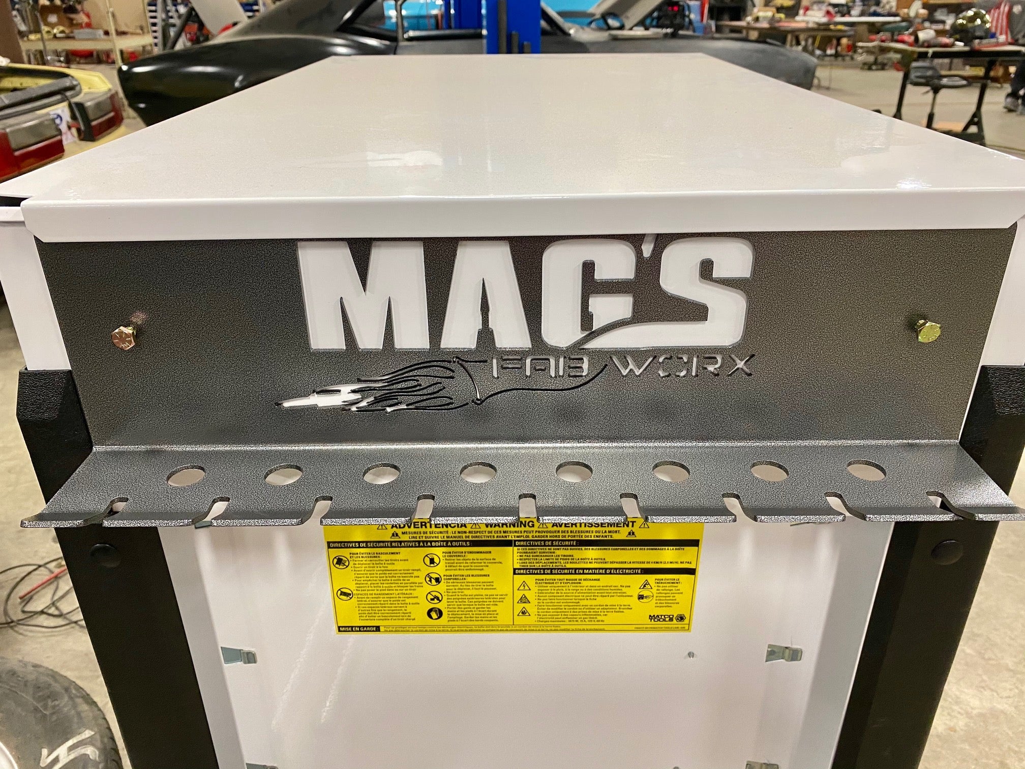 MAG'S FAB WORX MULTI TOOL RACK FOR MATCO and SNAP-ON BOXES