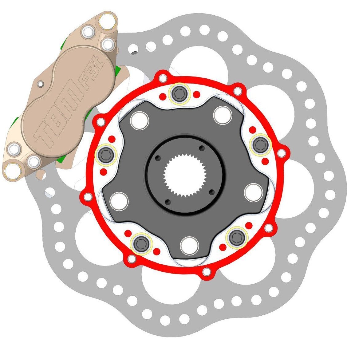 TBM Brakes Rear Mark Williams Floater Rear Drag Brakes 001-0247-TBM Brakes-Motion Raceworks